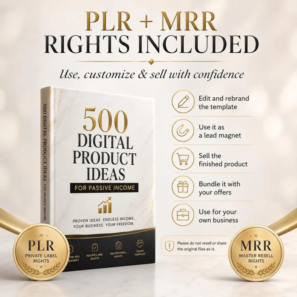 500 Digital Product Ideas – Done For You